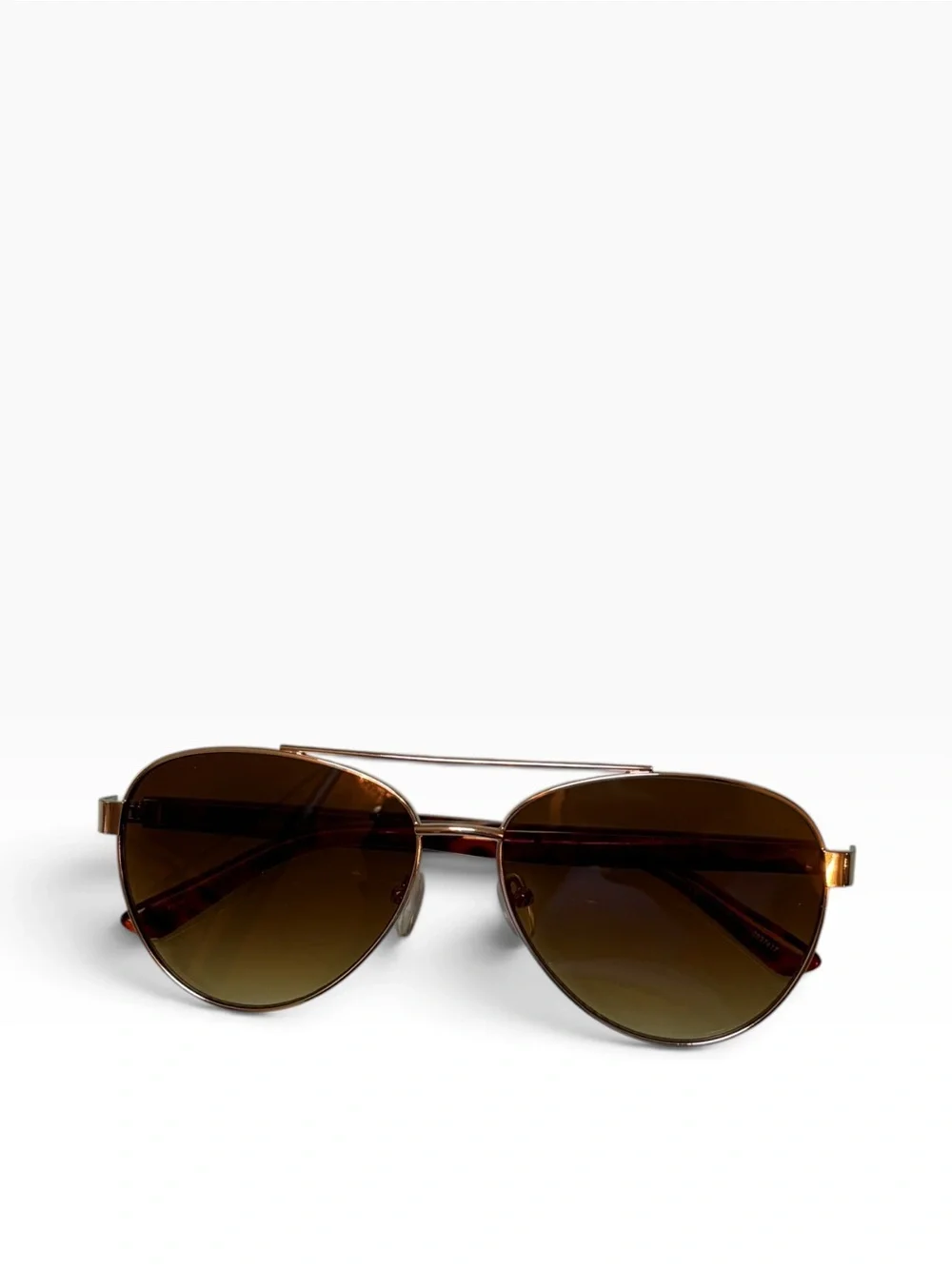 Vera Bradley Loren Perfectly Plaid Gradient Aviator Sunglasses Gold Frame UV 400